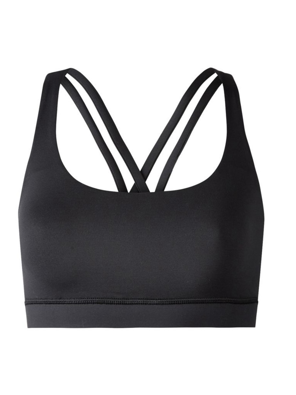 Lululemon Energy Bra size 10 black Strappy Sports Bra